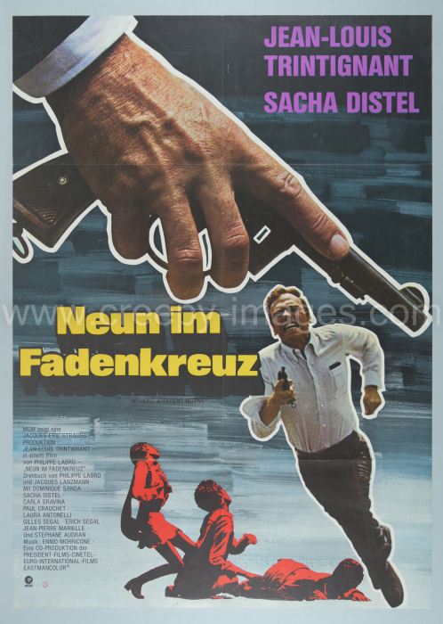 Neun im Fadenkreuz / Sans mobile apparent – Deutsches Plakat